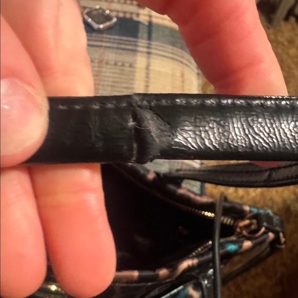 Coach Leopard Print Tote - Brown and Teal - Picture 4 of 7